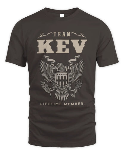 KEV TP06-K82 – Personalized Classic Style Apparel “Team NAME Lifetime Member” - Unisex Standard T-Shirt - Dark Chocolate
