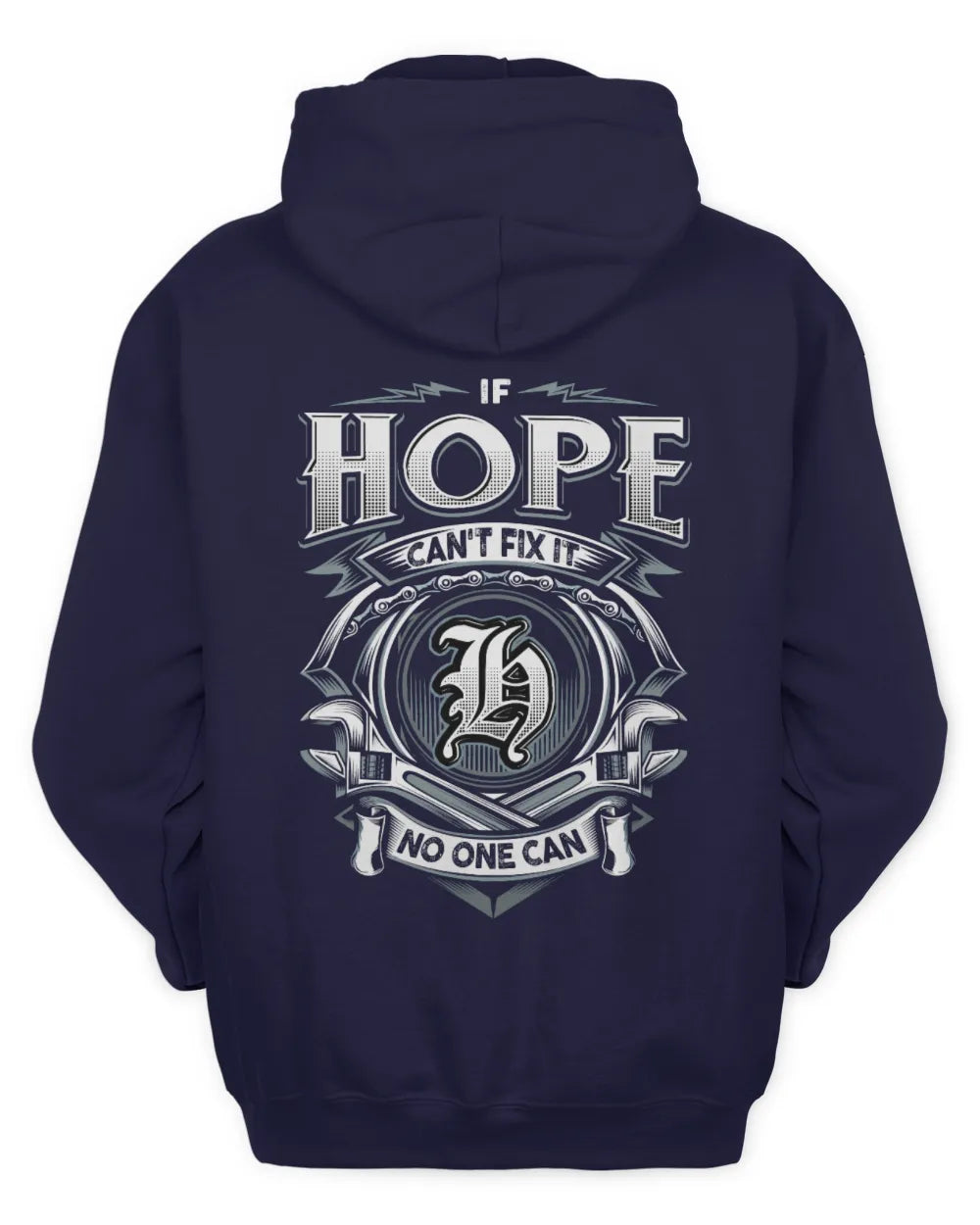 HOPE AP81-K4-626 - Personalized Ahmed Quote Apparel “If Ahmed Can't Fix It, No One Can” - Unisex Hoodie - Navy