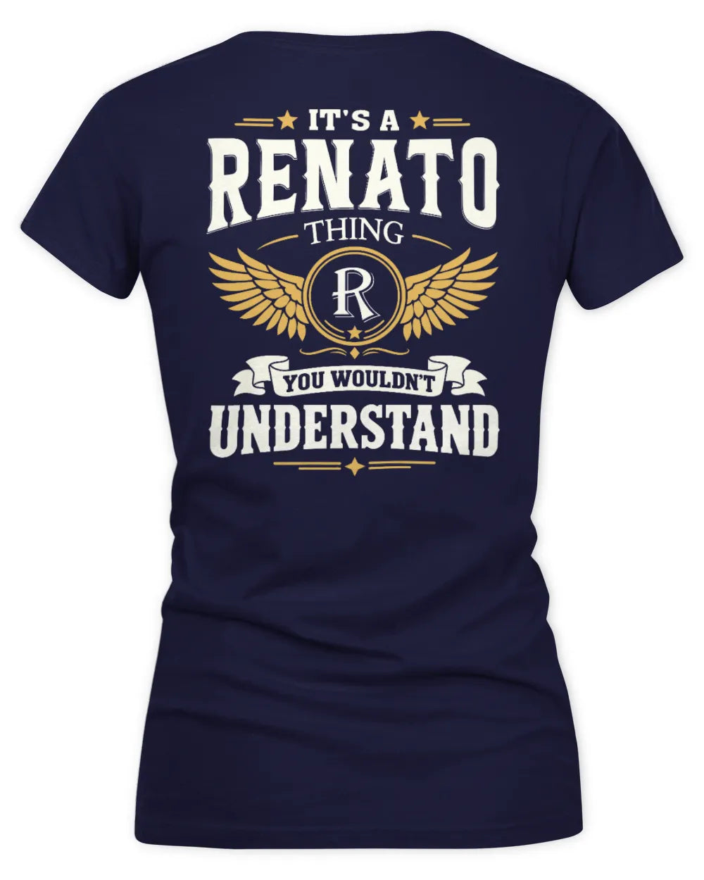 RENATO KT06-M008 It’s a [NAME] Thing – You Wouldn’t Understand | Personalized Vintage T-Shirt - Women's V-Neck T-Shirt - Navy