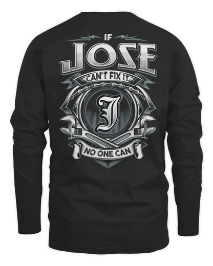 JOSE AP81-K4-626 - Personalized Ahmed Quote Apparel “If Ahmed Can't Fix It, No One Can” - Men's Long Sleeved T-Shirt - Black