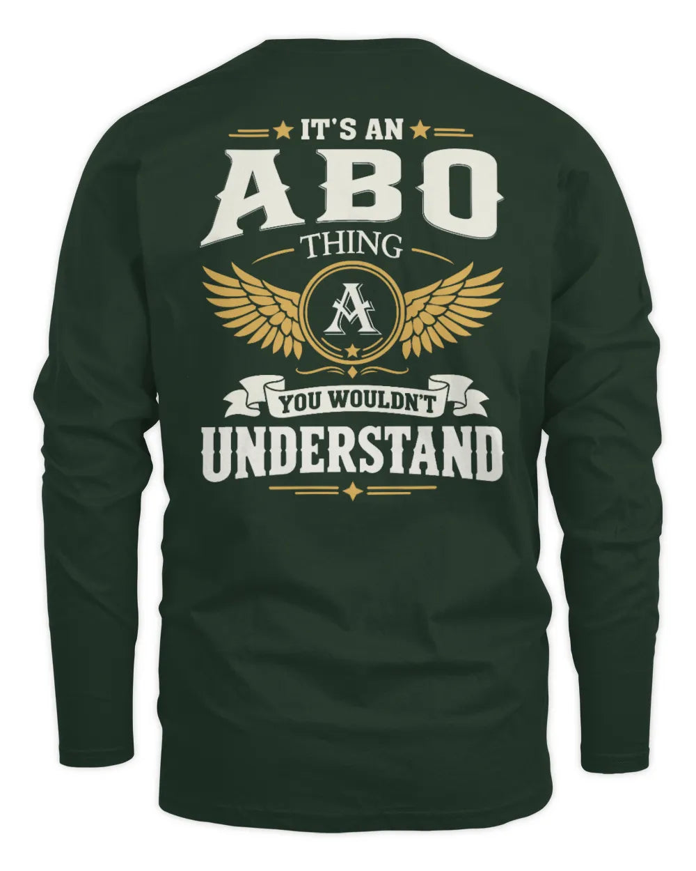 ABO KT06-M008 It’s a [NAME] Thing – You Wouldn’t Understand | Personalized Vintage T-Shirt - Men's Long Sleeved T-Shirt - Forest Green