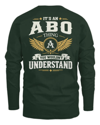 ABO KT06-M008 It’s a [NAME] Thing – You Wouldn’t Understand | Personalized Vintage T-Shirt - Men's Long Sleeved T-Shirt - Forest Green