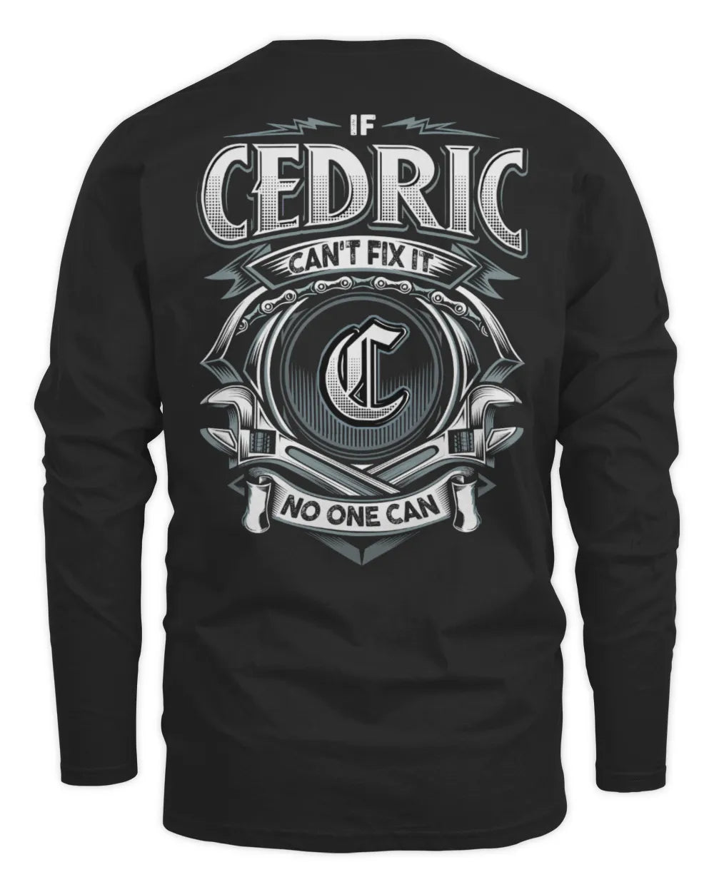 CEDRIC AP81-K4-626 - Personalized Ahmed Quote Apparel “If Ahmed Can't Fix It, No One Can” - Men's Long Sleeved T-Shirt - Black