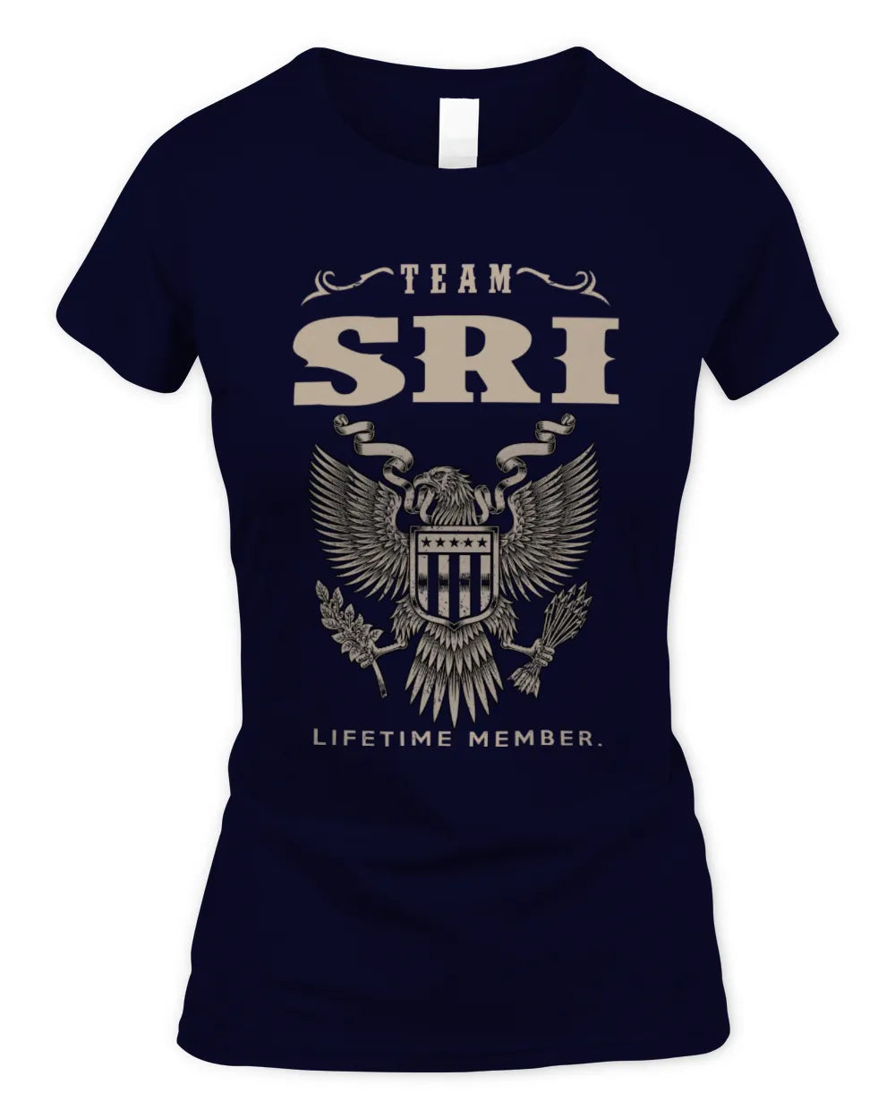 SRI TP06-K82 – Personalized Classic Style Apparel “Team NAME Lifetime Member” - Women's Standard T-Shirt - Navy