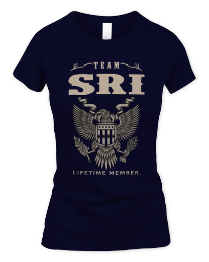 SRI TP06-K82 – Personalized Classic Style Apparel “Team NAME Lifetime Member” - Women's Standard T-Shirt - Navy