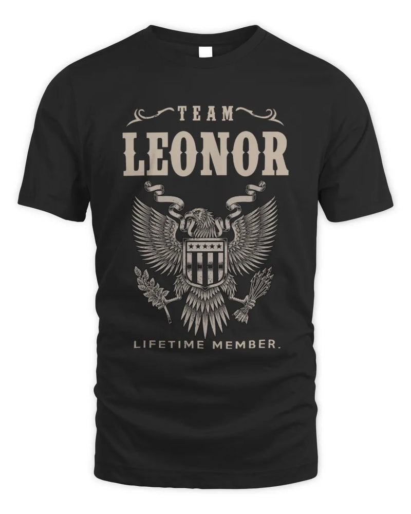 LEONOR TP06-K82 – Personalized Classic Style Apparel “Team NAME Lifetime Member” - Unisex Standard T-Shirt - Black