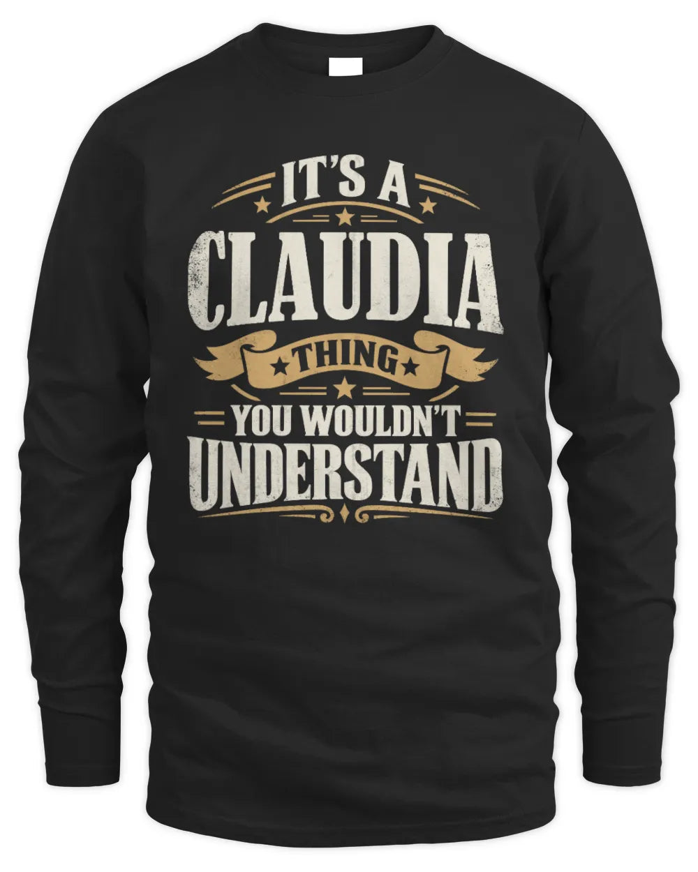 CLAUDIA P08 TH51 - Personalized “It’s a/an [NAME] Thing – You Wouldn’t Understand” Shirt - Men's Long Sleeved T-Shirt - Black
