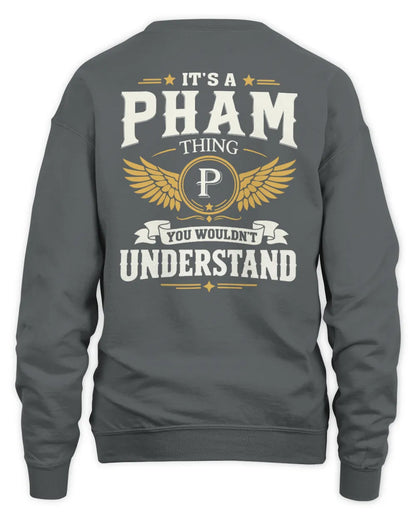 PHAM KT06-M008 It’s a [NAME] Thing – You Wouldn’t Understand | Personalized Vintage T-Shirt - Unisex Sweatshirt - Charcoal