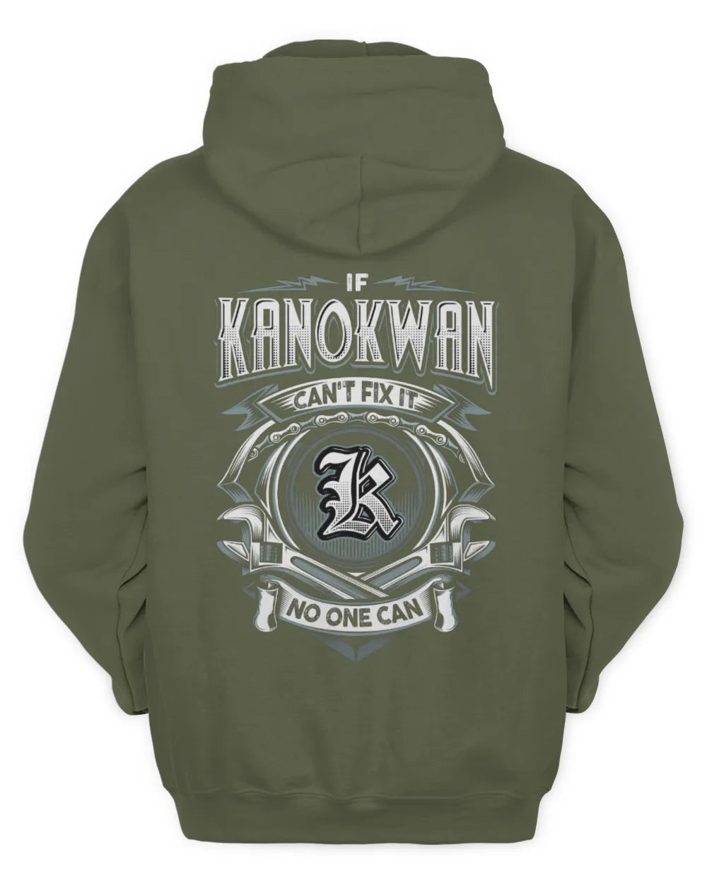 KANOKWAN AP81-K4-626 - Personalized Ahmed Quote Apparel “If Ahmed Can't Fix It, No One Can” - Unisex Hoodie - Military Green