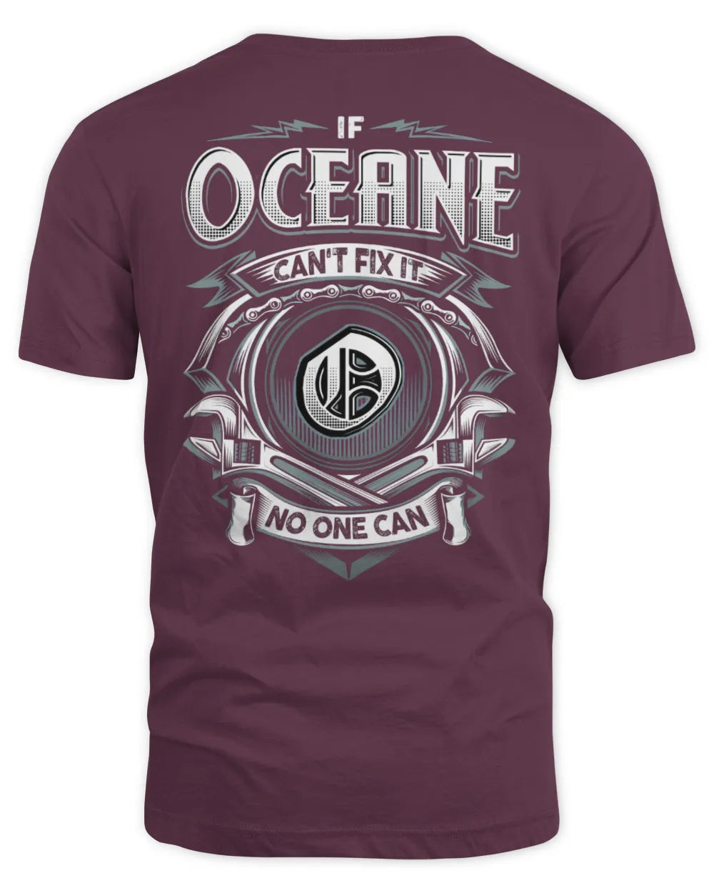 OCEANE AP81-K4-626 - Personalized Ahmed Quote Apparel “If Ahmed Can't Fix It, No One Can” - Unisex Standard T-Shirt - Maroon