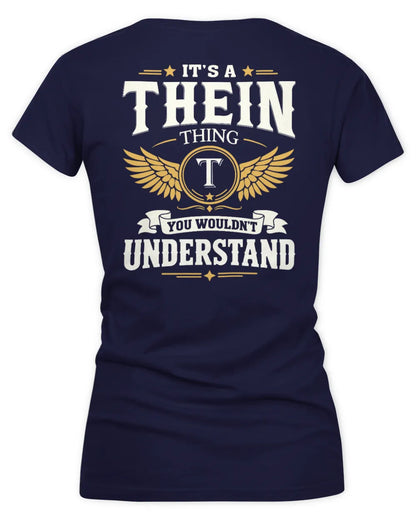 THEIN KT06-M008 It’s a [NAME] Thing – You Wouldn’t Understand | Personalized Vintage T-Shirt - Women's V-Neck T-Shirt - Navy