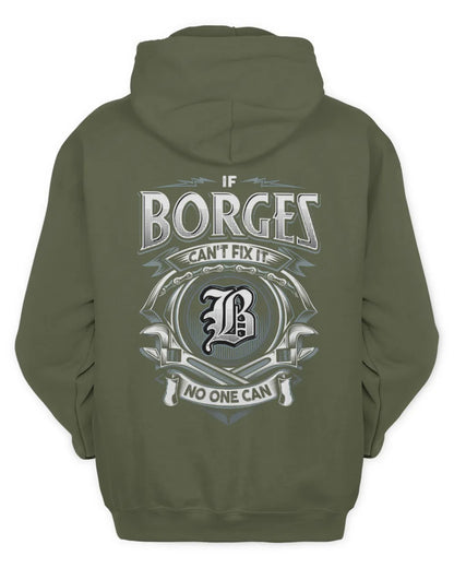 BORGES AP81-K4-626 - Personalized Ahmed Quote Apparel “If Ahmed Can't Fix It, No One Can” - Unisex Hoodie - Military Green