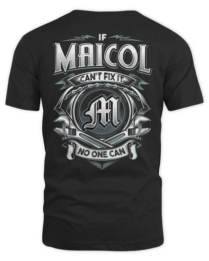MAICOL AP81-K4-626 - Personalized Ahmed Quote Apparel “If Ahmed Can't Fix It, No One Can” - Unisex Standard T-Shirt - Black