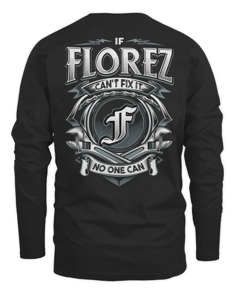 FLOREZ AP81-K4-626 - Personalized Ahmed Quote Apparel “If Ahmed Can't Fix It, No One Can” - Men's Long Sleeved T-Shirt - Black