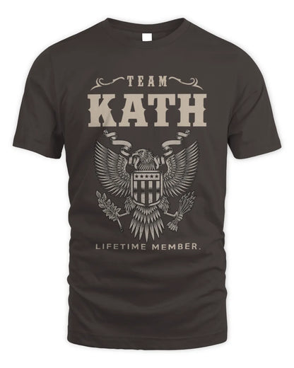 KATH TP06-K82 – Personalized Classic Style Apparel “Team NAME Lifetime Member” - Unisex Standard T-Shirt - Dark Chocolate