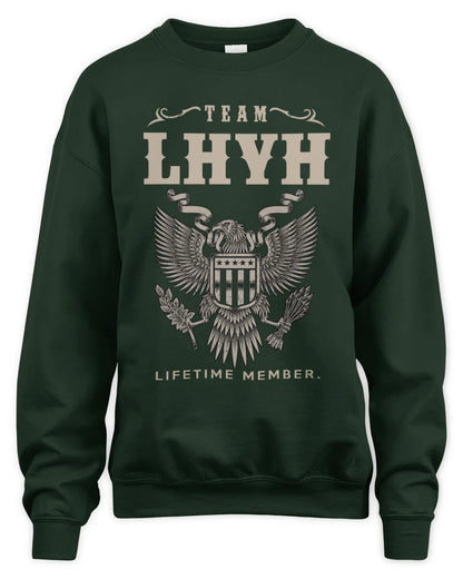 LHYH TP06-K82 – Personalized Classic Style Apparel “Team NAME Lifetime Member” - Unisex Sweatshirt - Forest Green