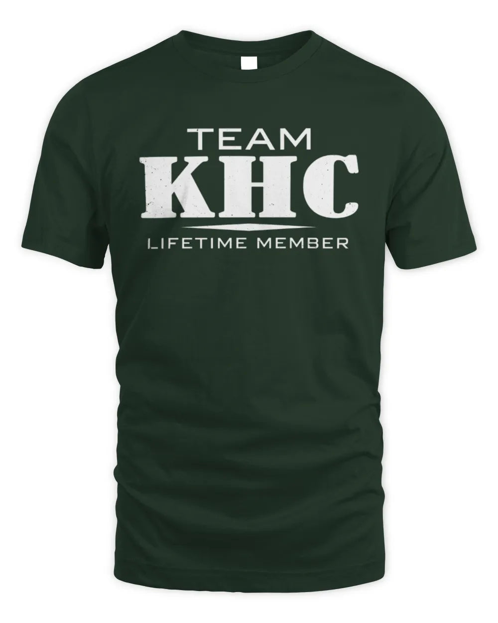 KHC BL62-K4-128 - Personalized “Team NAME Lifetime Member” - Unisex Standard T-Shirt - Forest Green