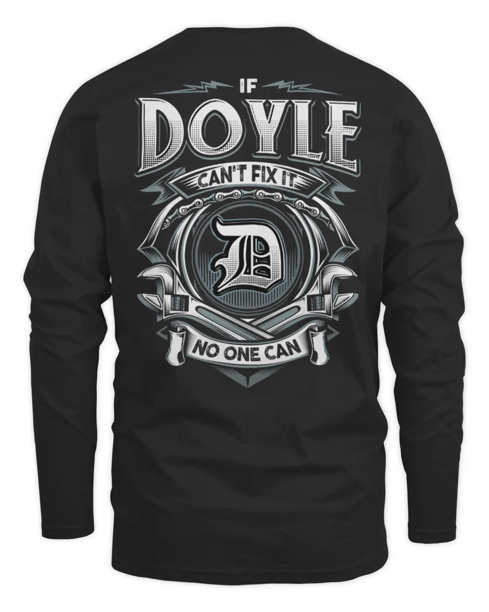 DOYLE AP81-K4-626 - Personalized Ahmed Quote Apparel “If Ahmed Can't Fix It, No One Can” - Men's Long Sleeved T-Shirt - Black
