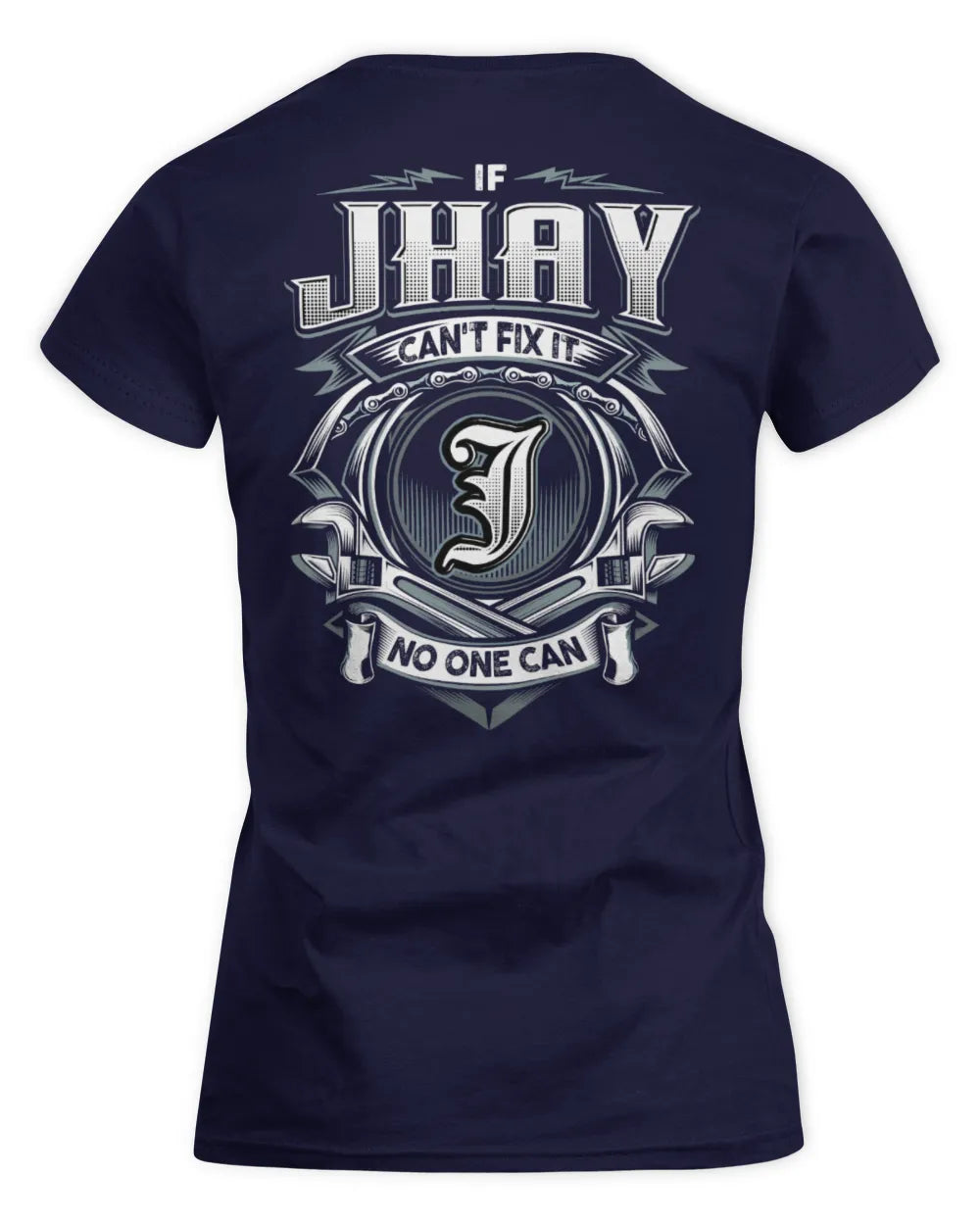 JHAY AP81-K4-626 - Personalized Ahmed Quote Apparel “If Ahmed Can't Fix It, No One Can” - Women's Standard T-Shirt - Navy
