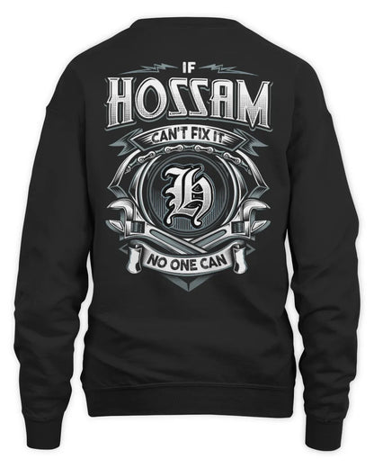 HOSSAM AP81-K4-626 - Personalized Ahmed Quote Apparel “If Ahmed Can't Fix It, No One Can” - Unisex Sweatshirt - Black