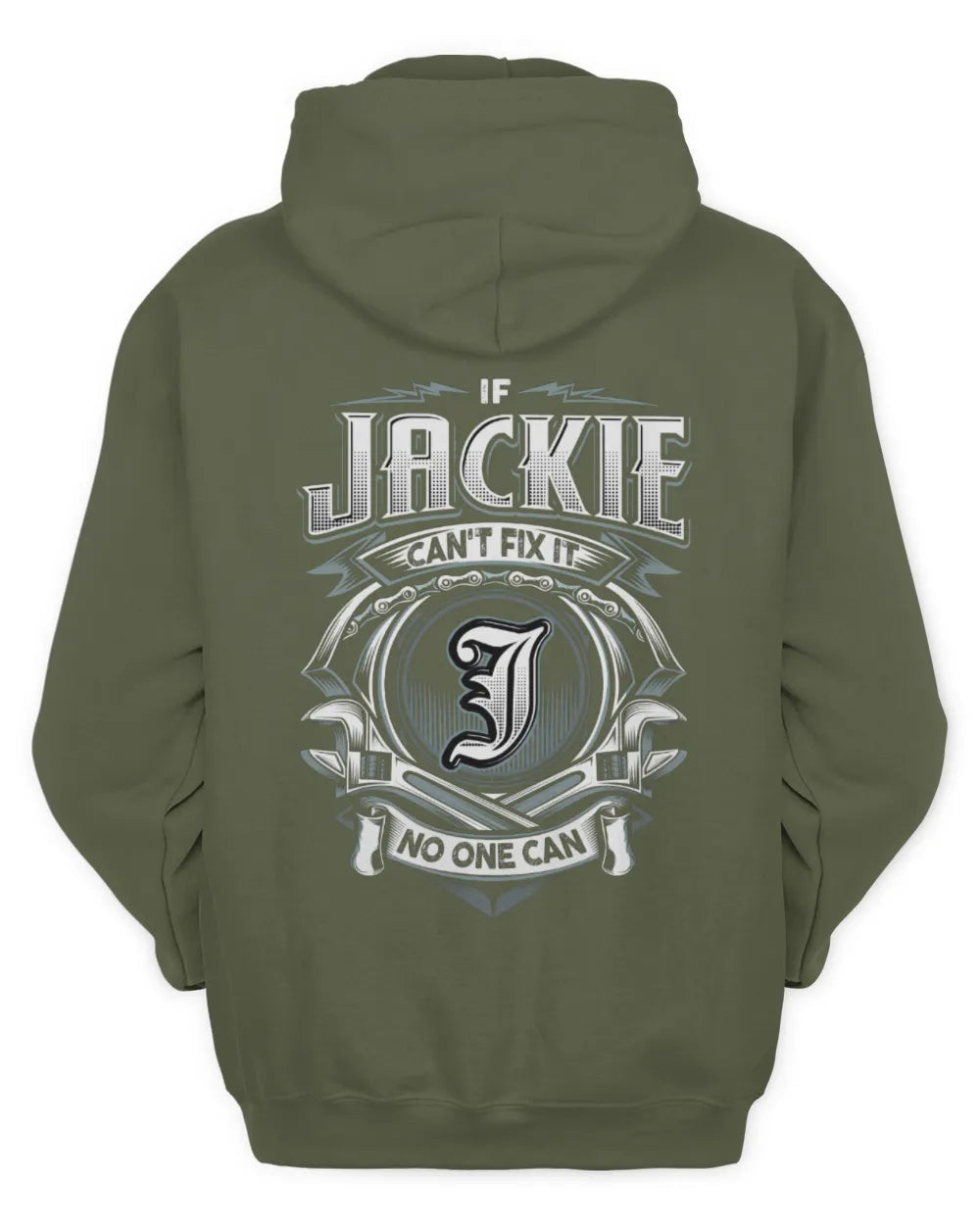 JACKIE AP81-K4-626 - Personalized Ahmed Quote Apparel “If Ahmed Can't Fix It, No One Can” - Unisex Hoodie - Military Green