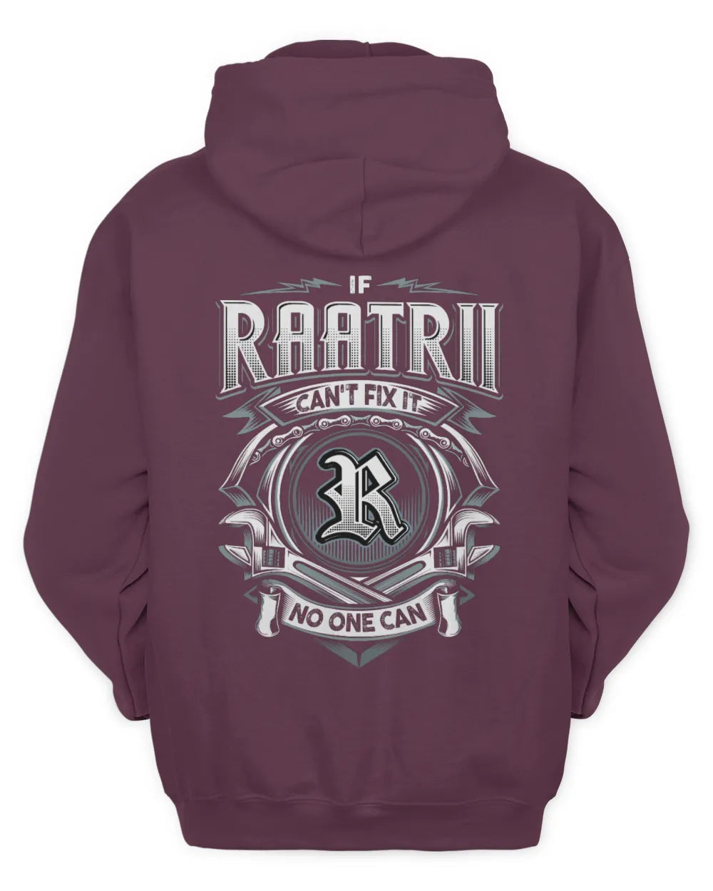 RAATRII AP81-K4-626 - Personalized Ahmed Quote Apparel “If Ahmed Can't Fix It, No One Can” - Unisex Hoodie - Maroon