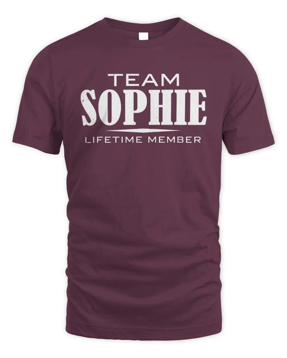 SOPHIE BL62-K4-128 - Personalized “Team NAME Lifetime Member” - Unisex Standard T-Shirt - Maroon