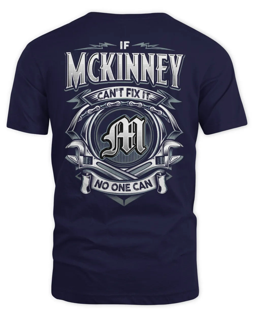 MCKINNEY AP81-K4-626 - Personalized Ahmed Quote Apparel “If Ahmed Can't Fix It, No One Can” - Unisex Standard T-Shirt - Navy