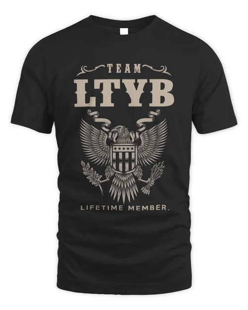 LTYB TP06-K82 – Personalized Classic Style Apparel “Team NAME Lifetime Member” - Unisex Standard T-Shirt - Black