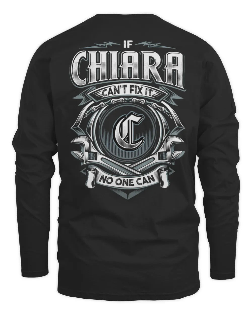 CHIARA AP81-K4-626 - Personalized Ahmed Quote Apparel “If Ahmed Can't Fix It, No One Can” - Men's Long Sleeved T-Shirt - Black