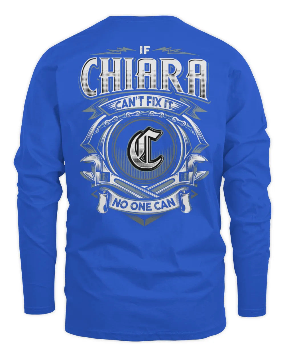 CHIARA AP81-K4-626 - Personalized Ahmed Quote Apparel “If Ahmed Can't Fix It, No One Can” - Men's Long Sleeved T-Shirt - Royal