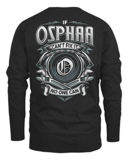 OSPHAA AP81-K4-626 - Personalized Ahmed Quote Apparel “If Ahmed Can't Fix It, No One Can” - Men's Long Sleeved T-Shirt - Black