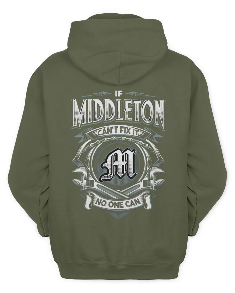 MIDDLETON AP81-K4-626 - Personalized Ahmed Quote Apparel “If Ahmed Can't Fix It, No One Can” - Unisex Hoodie - Military Green