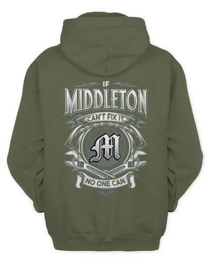 MIDDLETON AP81-K4-626 - Personalized Ahmed Quote Apparel “If Ahmed Can't Fix It, No One Can” - Unisex Hoodie - Military Green
