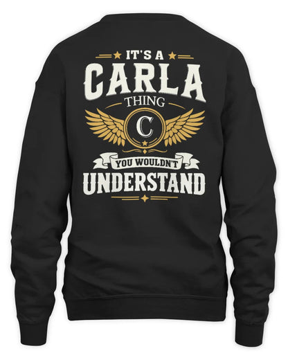 CARLA KT06-M008 It’s a [NAME] Thing – You Wouldn’t Understand | Personalized Vintage T-Shirt - Unisex Sweatshirt - Black
