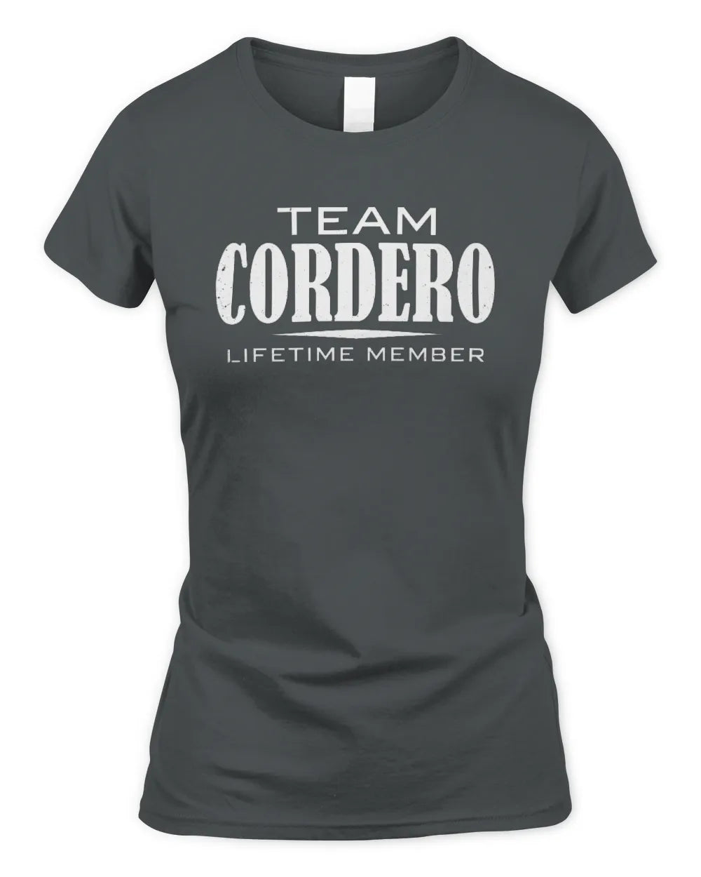 CORDERO BL62-K4-128 - Personalized “Team NAME Lifetime Member” - Women's Standard T-Shirt - Charcoal