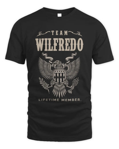 WILFREDO TP06-K82 – Personalized Classic Style Apparel “Team NAME Lifetime Member” - Unisex Standard T-Shirt - Black