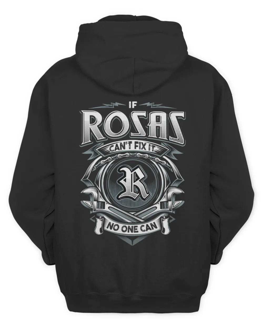 ROSAS AP81-K4-626 - Personalized Ahmed Quote Apparel “If Ahmed Can't Fix It, No One Can” - Unisex Hoodie - Black