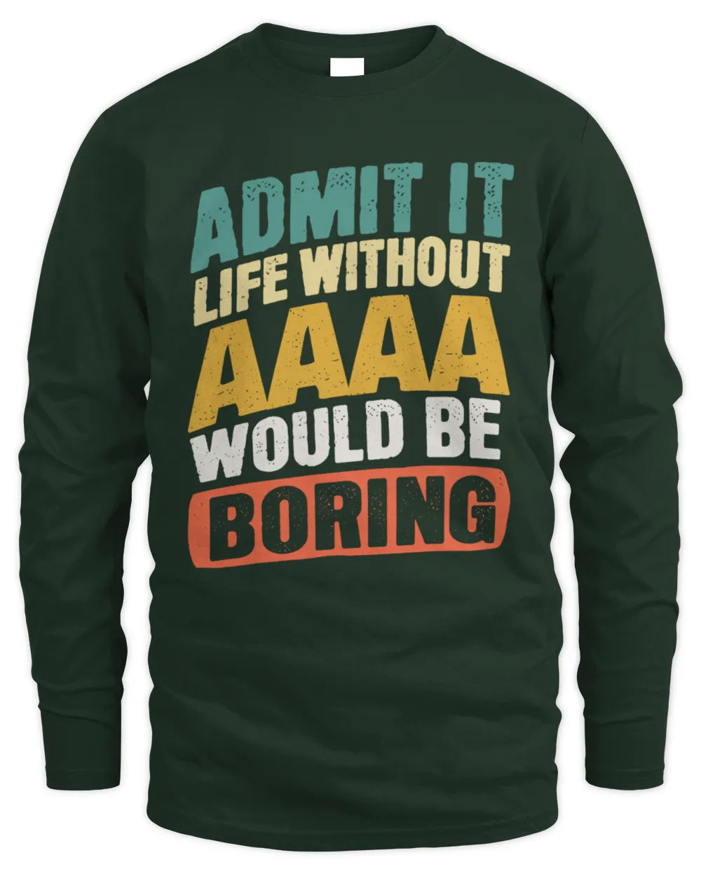 JACOBS TX03 P02 - Personalized Handyman Mechanic Shirt “If NAME Can’t Fix It, We’re All Screwed” - Men's Long Sleeved T-Shirt - Forest Green