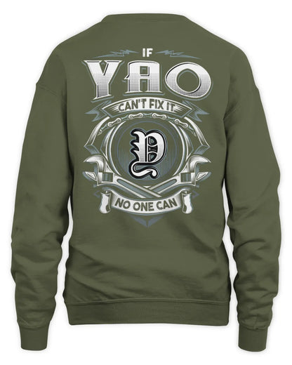 YAO AP81-K4-626 - Personalized Ahmed Quote Apparel “If Ahmed Can't Fix It, No One Can” - Unisex Sweatshirt - Military Green