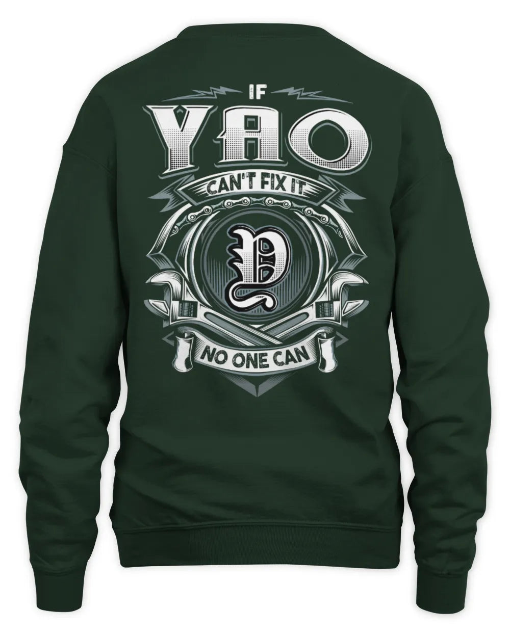 YAO AP81-K4-626 - Personalized Ahmed Quote Apparel “If Ahmed Can't Fix It, No One Can” - Unisex Sweatshirt - Forest Green