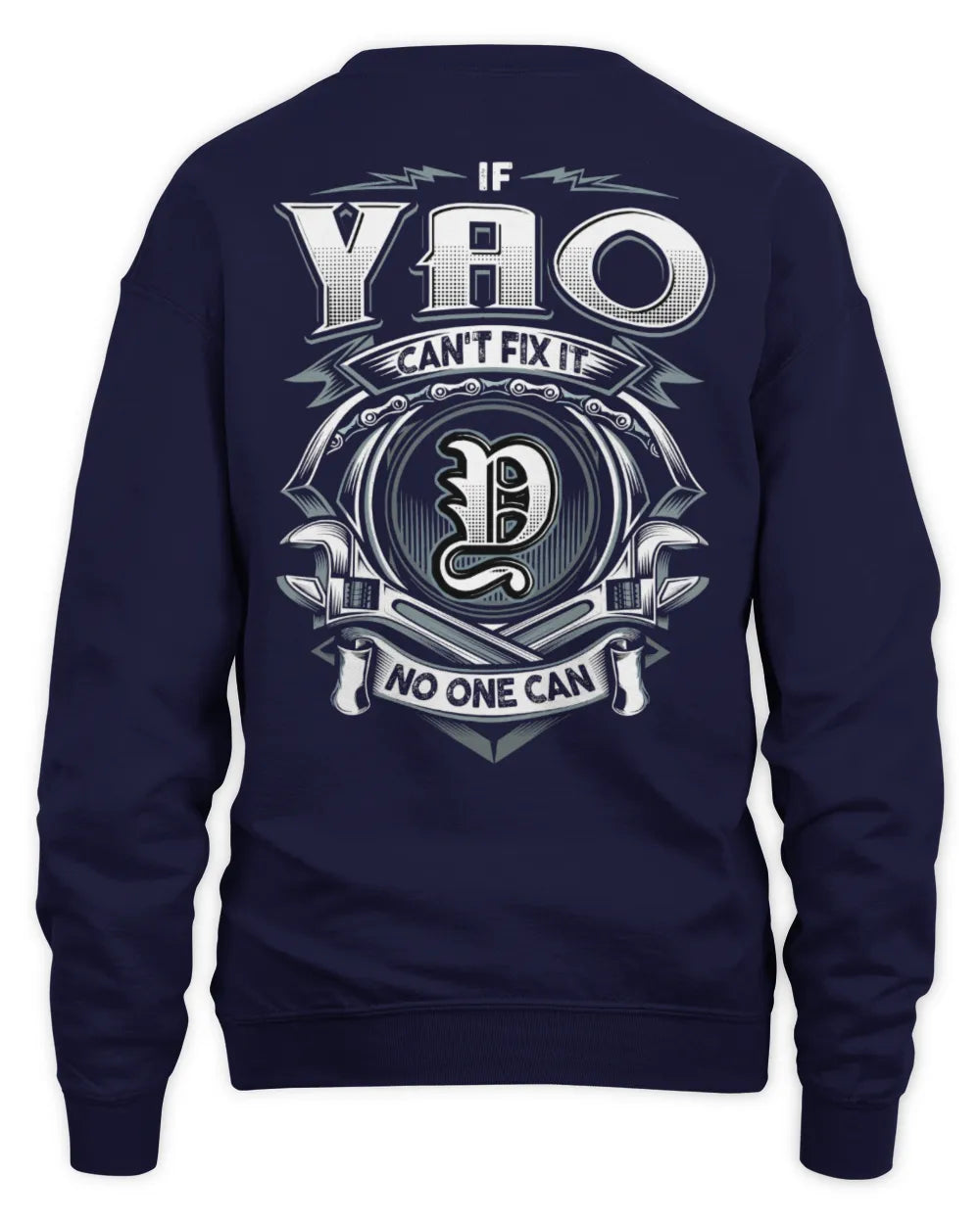 YAO AP81-K4-626 - Personalized Ahmed Quote Apparel “If Ahmed Can't Fix It, No One Can” - Unisex Sweatshirt - Navy