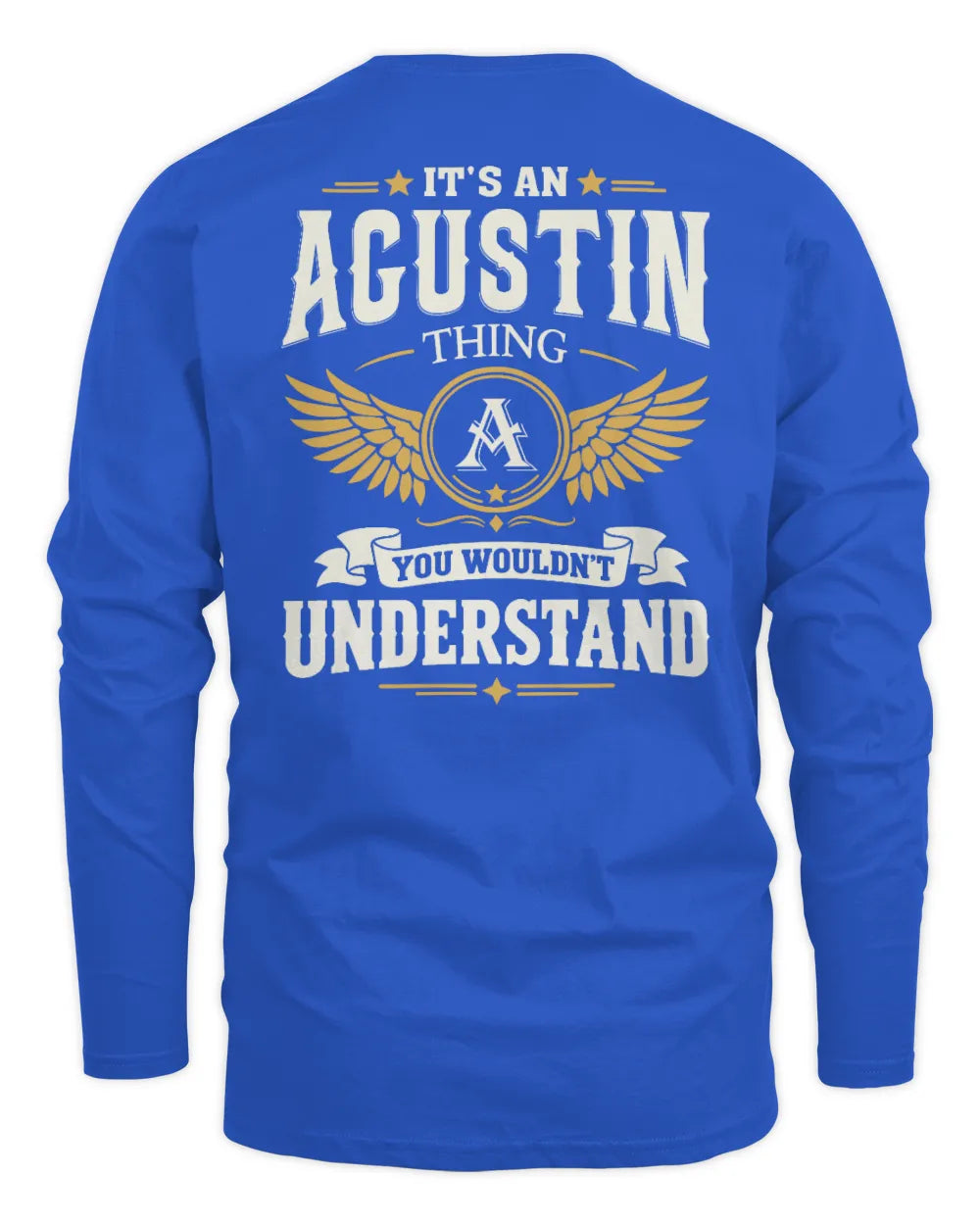 AGUSTIN KT06-M008 It’s a [NAME] Thing – You Wouldn’t Understand | Personalized Vintage T-Shirt - Men's Long Sleeved T-Shirt - Royal