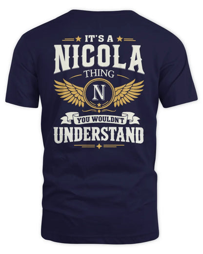 NICOLA KT06-M008 It’s a [NAME] Thing – You Wouldn’t Understand | Personalized Vintage T-Shirt - Unisex Standard T-Shirt - Navy