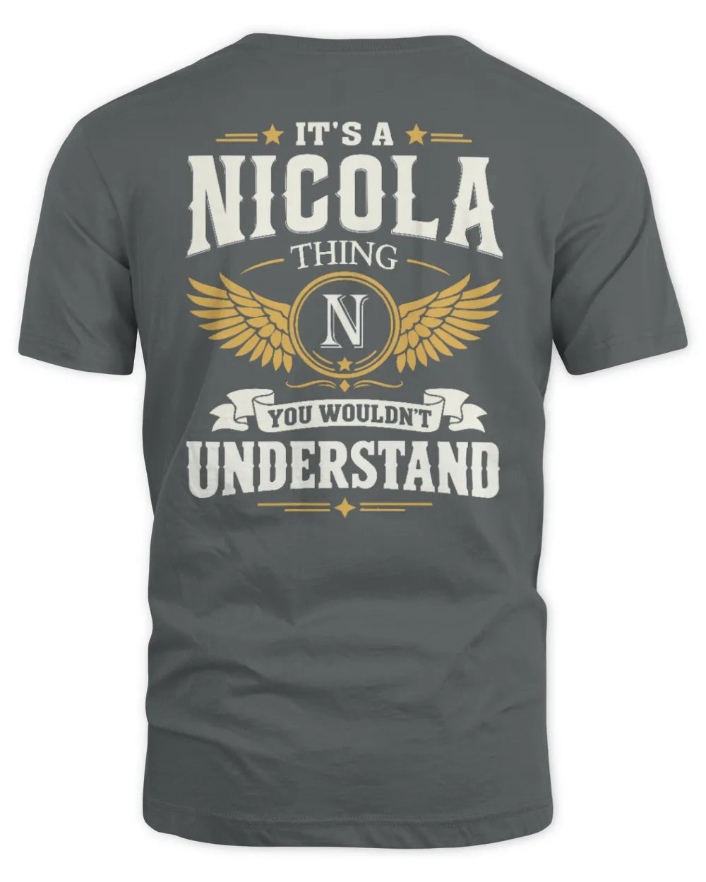 NICOLA KT06-M008 It’s a [NAME] Thing – You Wouldn’t Understand | Personalized Vintage T-Shirt - Unisex Standard T-Shirt - Charcoal