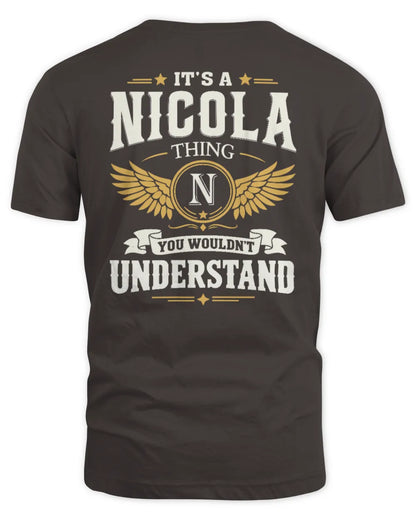 NICOLA KT06-M008 It’s a [NAME] Thing – You Wouldn’t Understand | Personalized Vintage T-Shirt - Unisex Standard T-Shirt - Dark Chocolate