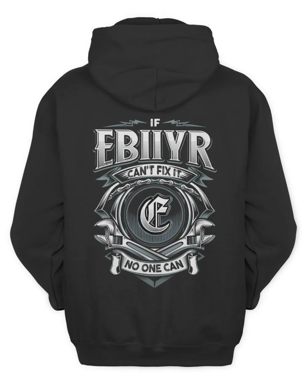 EBIIYR AP81-K4-626 - Personalized Ahmed Quote Apparel “If Ahmed Can't Fix It, No One Can” - Unisex Hoodie - Black