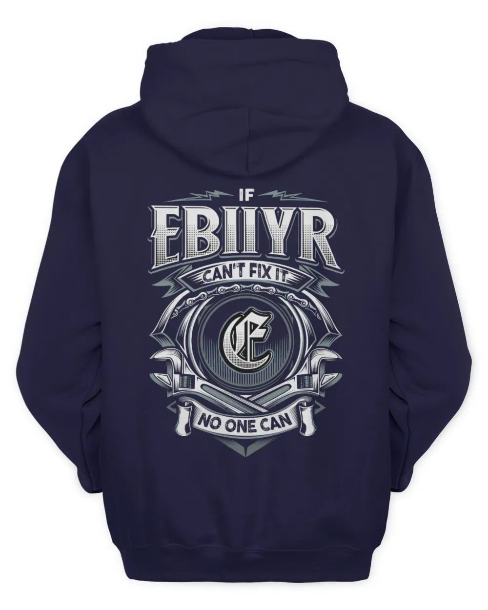 EBIIYR AP81-K4-626 - Personalized Ahmed Quote Apparel “If Ahmed Can't Fix It, No One Can” - Unisex Hoodie - Navy