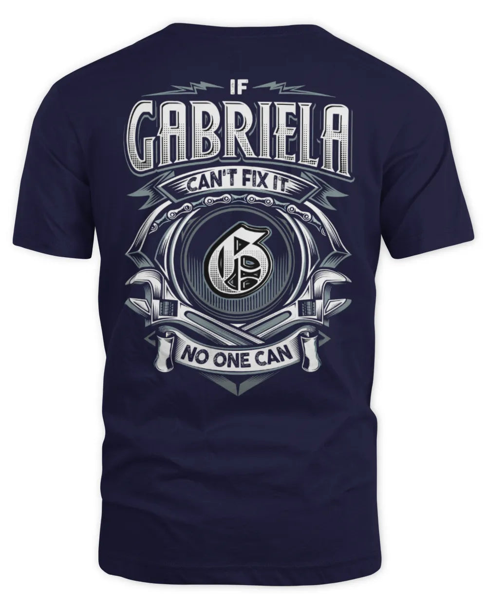 GABRIELA AP81-K4-626 - Personalized Ahmed Quote Apparel “If Ahmed Can't Fix It, No One Can” - Unisex Standard T-Shirt - Navy