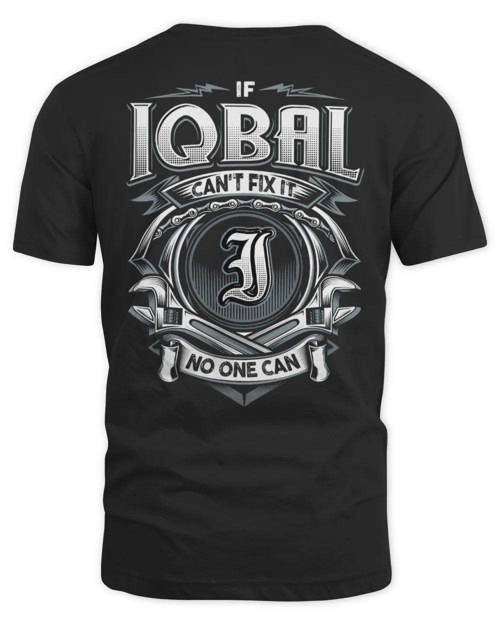 IQBAL AP81-K4-626 - Personalized Ahmed Quote Apparel “If Ahmed Can't Fix It, No One Can” - Unisex Standard T-Shirt - Black